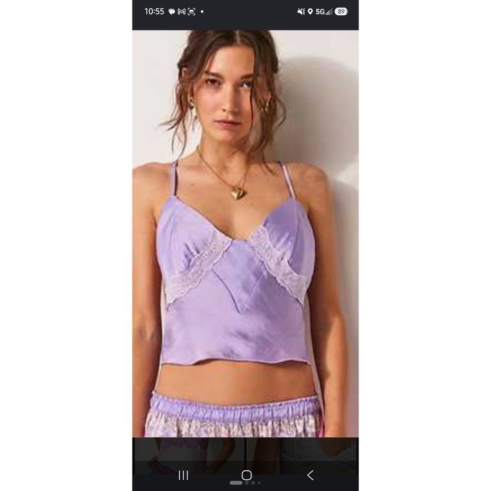 Free People Intimately Free People Silk Lace Top Medium
